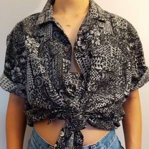 Black Hawaiian shirt